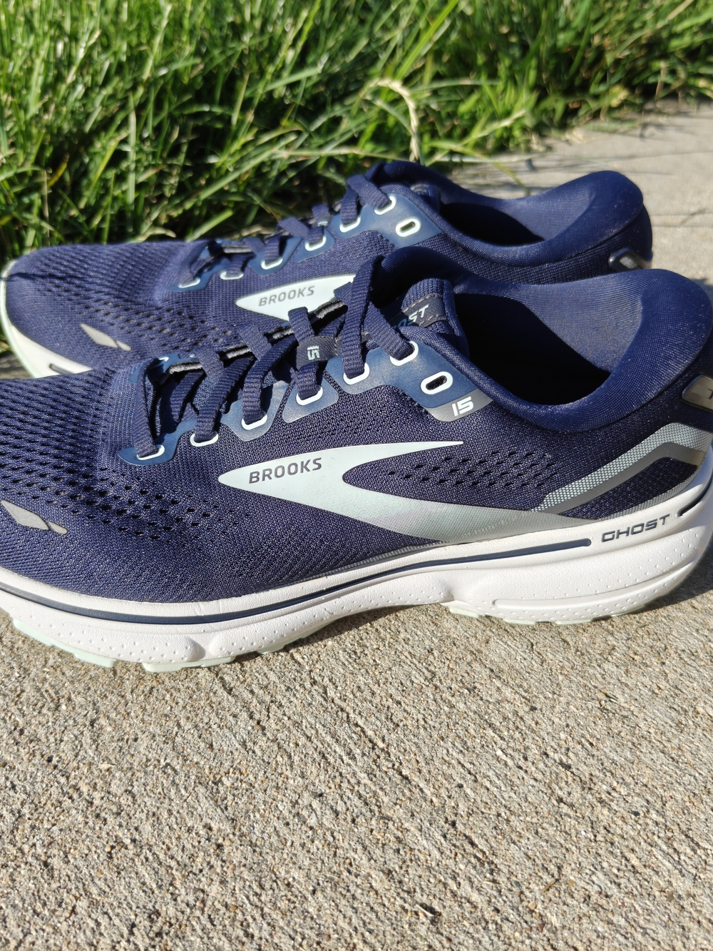Brooks Ghost 15 Navy Blue Women's Running Shoes Size 8.5 Wide 1203801D450